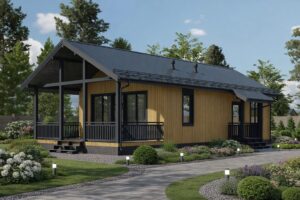 Каркасный дом Алеста 71 — 71 м² под ключ в Туле